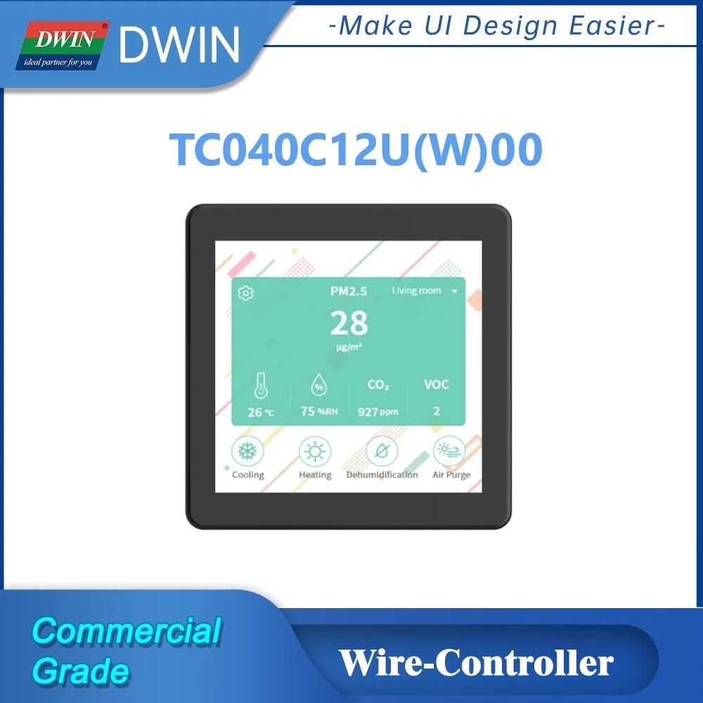 DWIN ̾ Ʈѷ IPS TFT LCD ÷, Ʈ Ȩ  HMI IOT ġ ũ г, 4 ġ TC040C12U00, 480*480